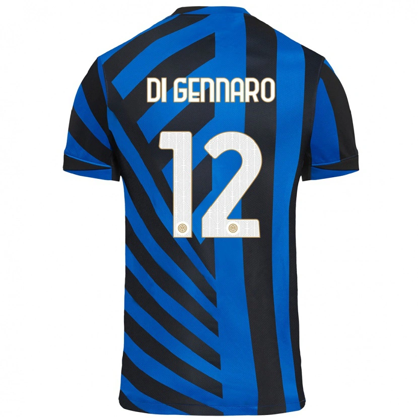 Danxen Mann Raffaele Di Gennaro #12 Blå Svart Hjemmetrøye Drakt Trøye 2024/25 Skjorter T-Skjorte