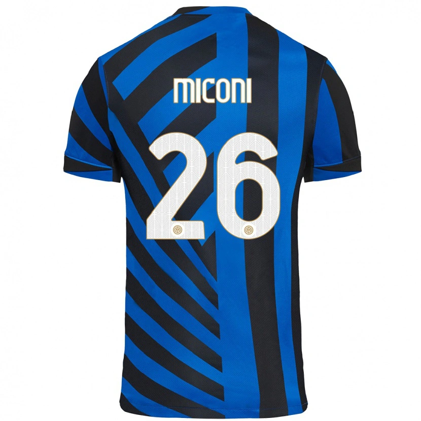 Danxen Mann Riccardo Miconi #26 Blå Svart Hjemmetrøye Drakt Trøye 2024/25 Skjorter T-Skjorte