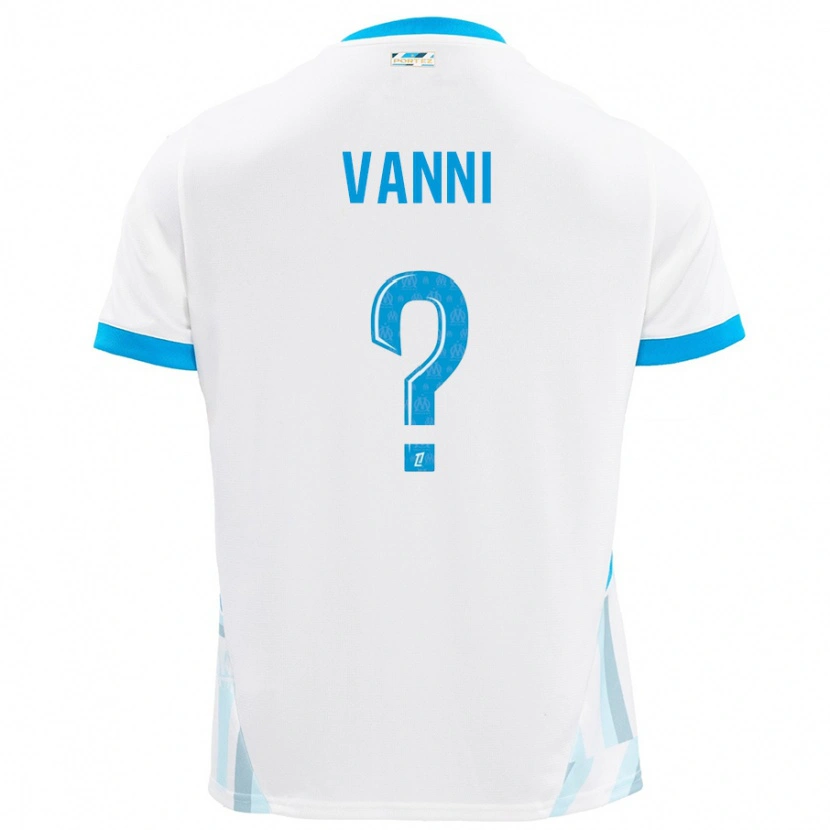 Danxen Mann Fabio Vanni #0 Hvit Himmelblå Hjemmetrøye Drakt Trøye 2024/25 Skjorter T-Skjorte