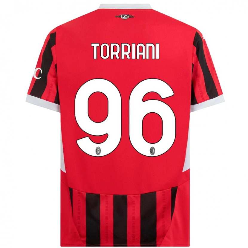 Danxen Mann Lorenzo Torriani #96 Rød Svart Hjemmetrøye Drakt Trøye 2024/25 Skjorter T-Skjorte