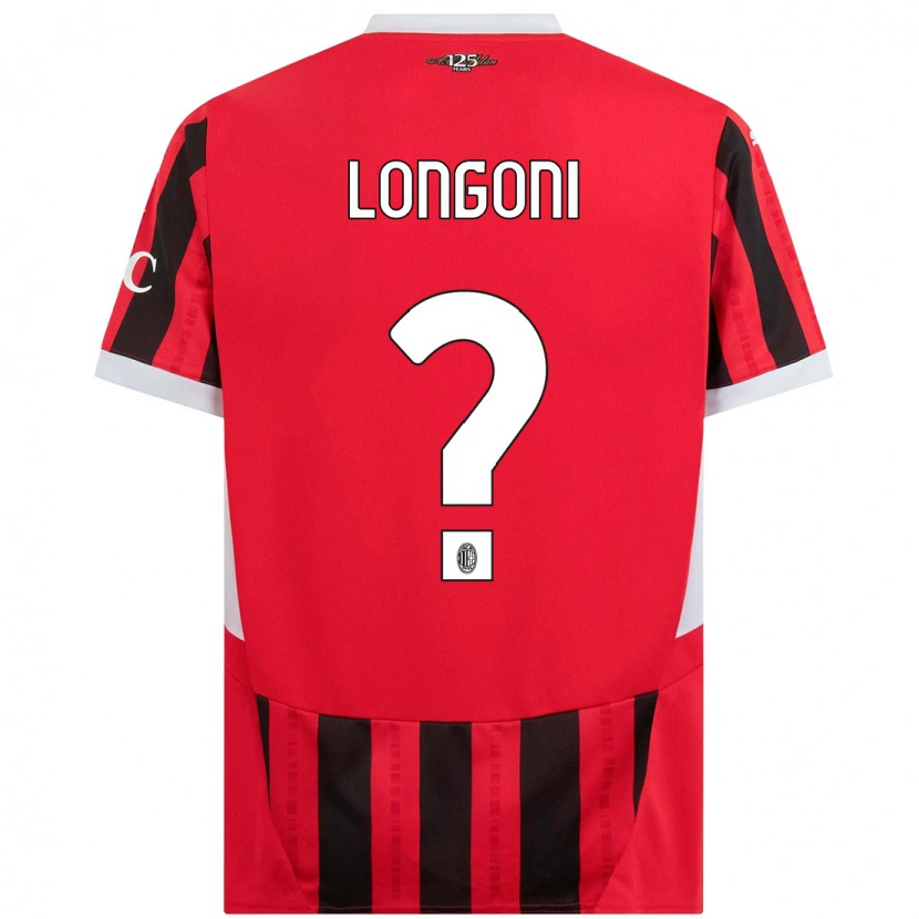 Danxen Mann Alessandro Longoni #0 Rød Svart Hjemmetrøye Drakt Trøye 2024/25 Skjorter T-Skjorte