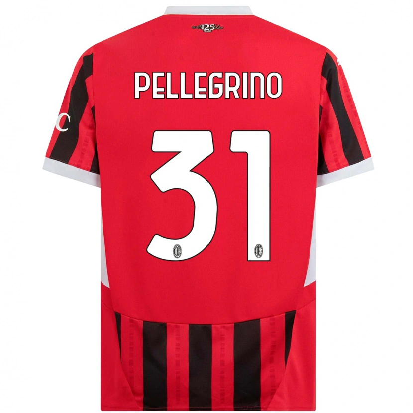 Danxen Mann Marco Pellegrino #31 Rød Svart Hjemmetrøye Drakt Trøye 2024/25 Skjorter T-Skjorte