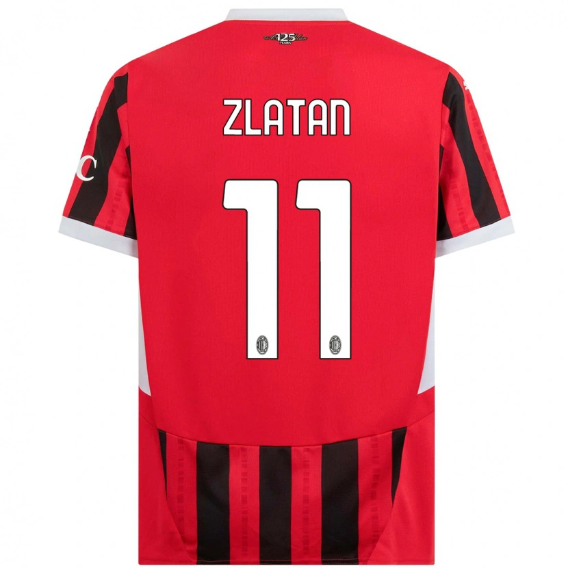 Danxen Mann Zlatan Ibrahimovic #11 Rød Svart Hjemmetrøye Drakt Trøye 2024/25 Skjorter T-Skjorte