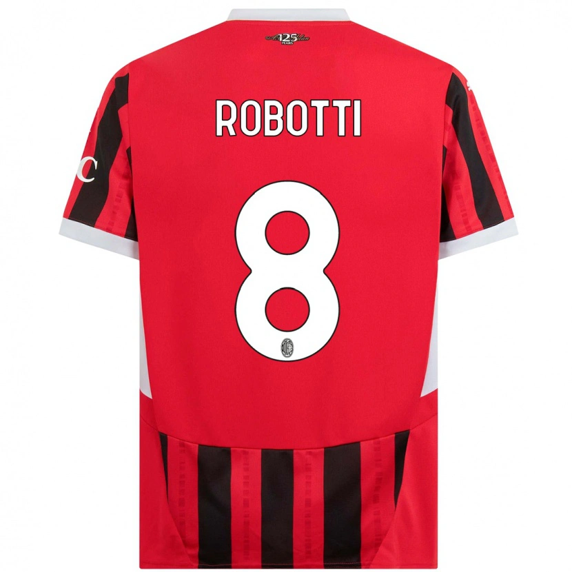 Danxen Mann Giovanni Robotti #8 Rød Svart Hjemmetrøye Drakt Trøye 2024/25 Skjorter T-Skjorte