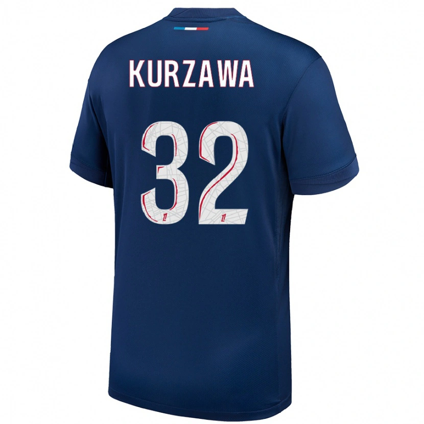 Danxen Mann Layvin Kurzawa #32 Marineblå Hvit Hjemmetrøye Drakt Trøye 2024/25 Skjorter T-Skjorte