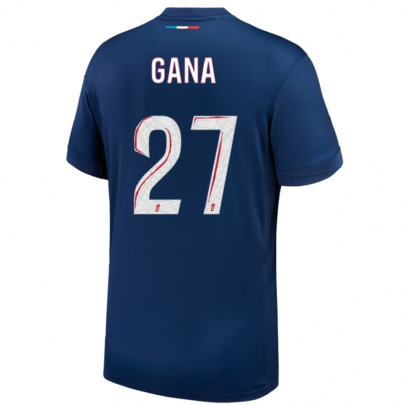 Danxen Mann Idrissa Gana Gueye #27 Marineblå Hvit Hjemmetrøye Drakt Trøye 2024/25 Skjorter T-Skjorte