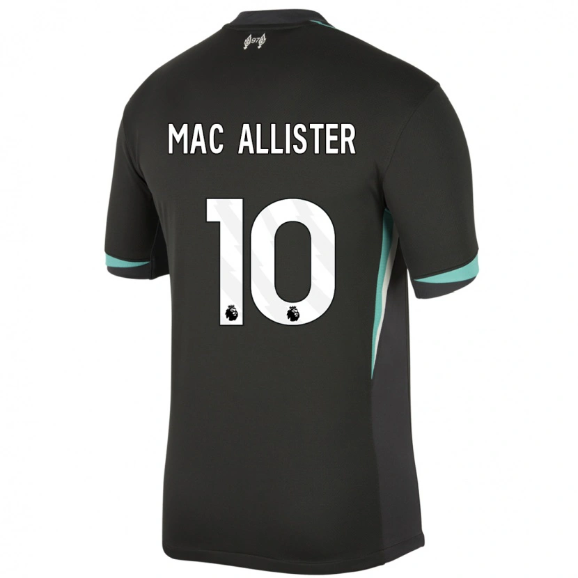 Danxen Mann Alexis Mac Allister #10 Svart Antrasitt Hvit Bortetrøye Drakt Trøye 2024/25 Skjorter T-Skjorte