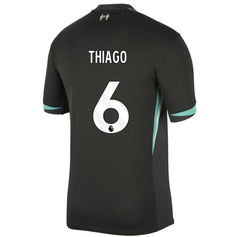 Danxen Mann Thiago #6 Svart Antrasitt Hvit Bortetrøye Drakt Trøye 2024/25 Skjorter T-Skjorte