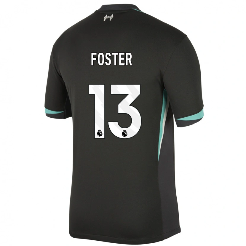 Danxen Mann Rylee Foster #13 Svart Antrasitt Hvit Bortetrøye Drakt Trøye 2024/25 Skjorter T-Skjorte