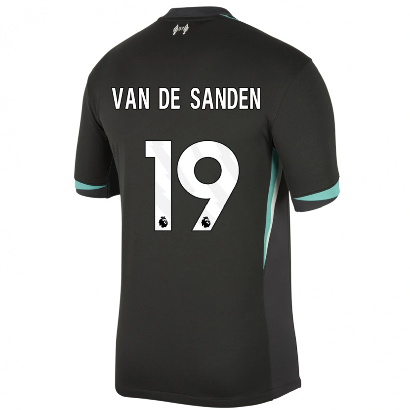 Danxen Mann Shanice Van De Sanden #19 Svart Antrasitt Hvit Bortetrøye Drakt Trøye 2024/25 Skjorter T-Skjorte
