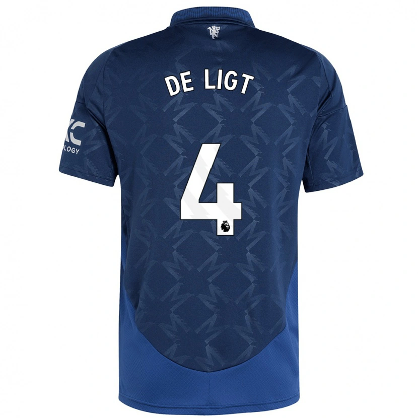Danxen Mann Matthijs De Ligt #4 Indigo Bortetrøye Drakt Trøye 2024/25 Skjorter T-Skjorte