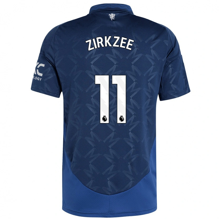 Danxen Mann Joshua Zirkzee #11 Indigo Bortetrøye Drakt Trøye 2024/25 Skjorter T-Skjorte