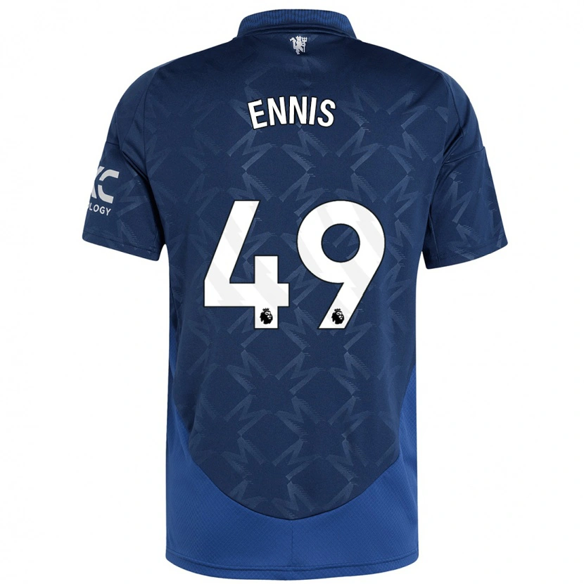 Danxen Mann Ethan Ennis #49 Indigo Bortetrøye Drakt Trøye 2024/25 Skjorter T-Skjorte