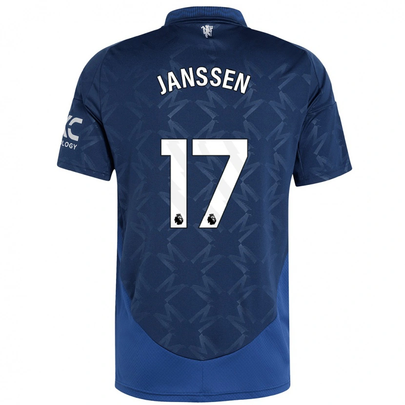 Danxen Mann Dominique Janssen #17 Indigo Bortetrøye Drakt Trøye 2024/25 Skjorter T-Skjorte