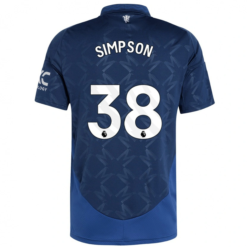 Danxen Mann Jess Simpson #38 Indigo Bortetrøye Drakt Trøye 2024/25 Skjorter T-Skjorte