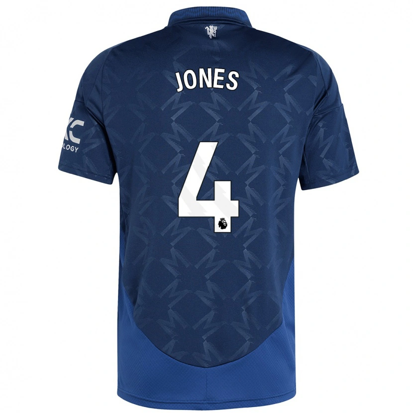 Danxen Mann Phil Jones #4 Indigo Bortetrøye Drakt Trøye 2024/25 Skjorter T-Skjorte
