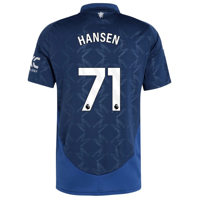 Danxen Mann Isak Hansen-Aaroen #71 Indigo Bortetrøye Drakt Trøye 2024/25 Skjorter T-Skjorte