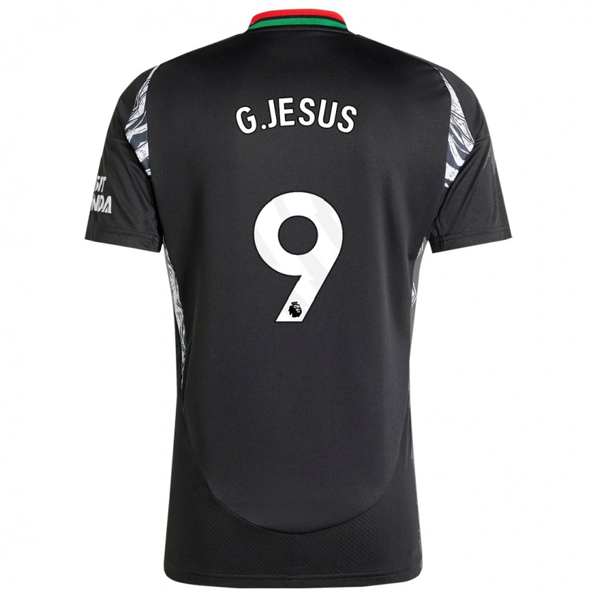 Danxen Mann Gabriel Jesus #9 Svart Bortetrøye Drakt Trøye 2024/25 Skjorter T-Skjorte