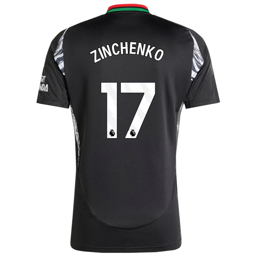 Danxen Mann Oleksandr Zinchenko #17 Svart Bortetrøye Drakt Trøye 2024/25 Skjorter T-Skjorte