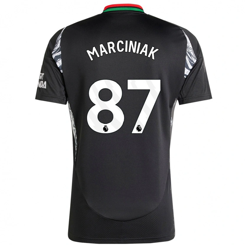 Danxen Mann Alex Marciniak #87 Svart Bortetrøye Drakt Trøye 2024/25 Skjorter T-Skjorte