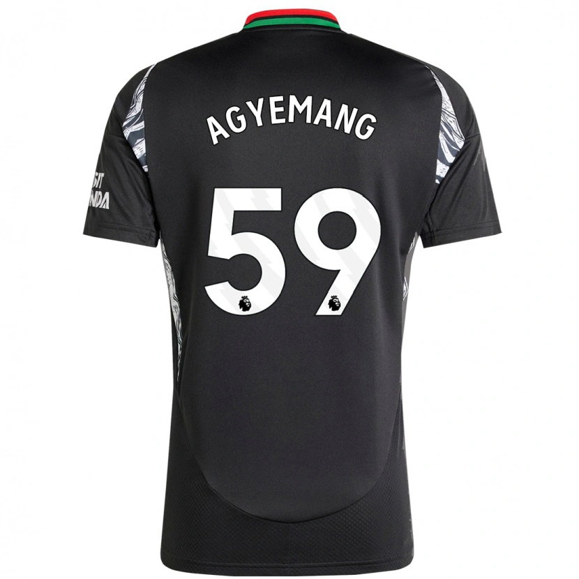 Danxen Mann Michelle Agyemang #59 Svart Bortetrøye Drakt Trøye 2024/25 Skjorter T-Skjorte