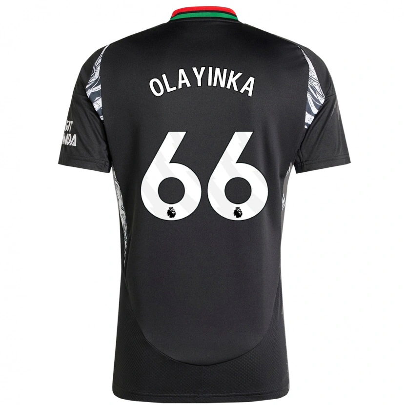 Danxen Mann James Olayinka #66 Svart Bortetrøye Drakt Trøye 2024/25 Skjorter T-Skjorte