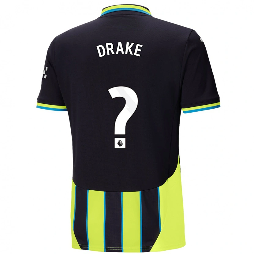 Danxen Mann Leke Drake #0 Blå Gul Bortetrøye Drakt Trøye 2024/25 Skjorter T-Skjorte