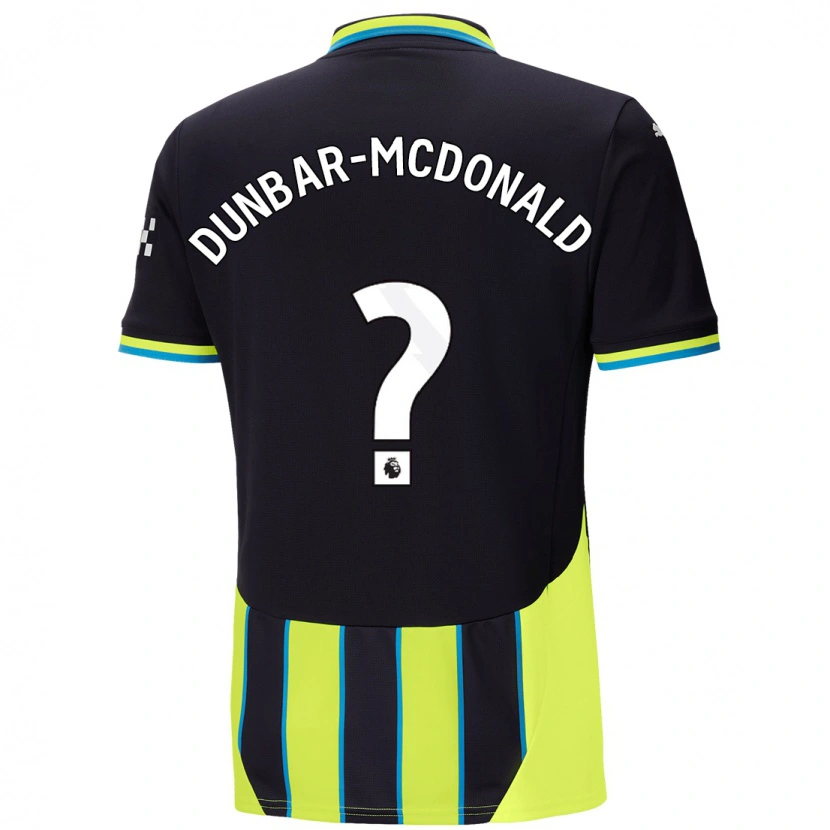 Danxen Mann Christian Dunbar-Mcdonald #0 Blå Gul Bortetrøye Drakt Trøye 2024/25 Skjorter T-Skjorte