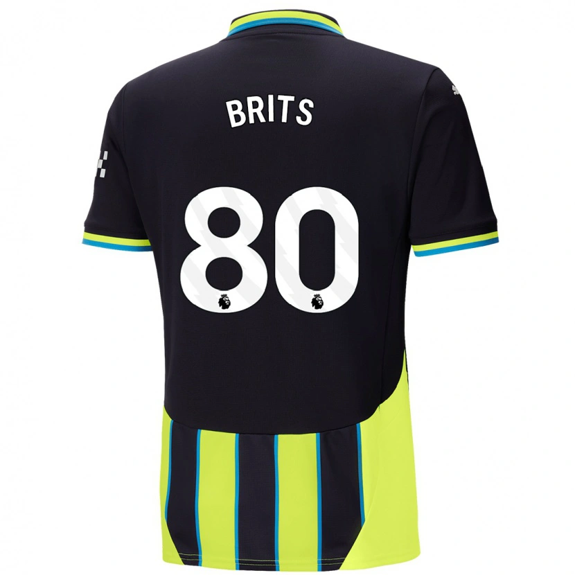 Danxen Mann Spike Brits #80 Blå Gul Bortetrøye Drakt Trøye 2024/25 Skjorter T-Skjorte