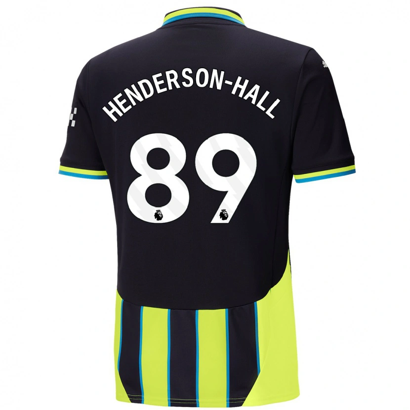 Danxen Mann Matty Henderson-Hall #89 Blå Gul Bortetrøye Drakt Trøye 2024/25 Skjorter T-Skjorte
