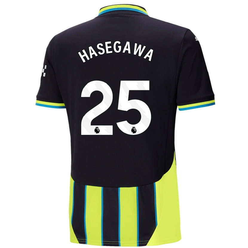 Danxen Mann Yui Hasegawa #25 Blå Gul Bortetrøye Drakt Trøye 2024/25 Skjorter T-Skjorte