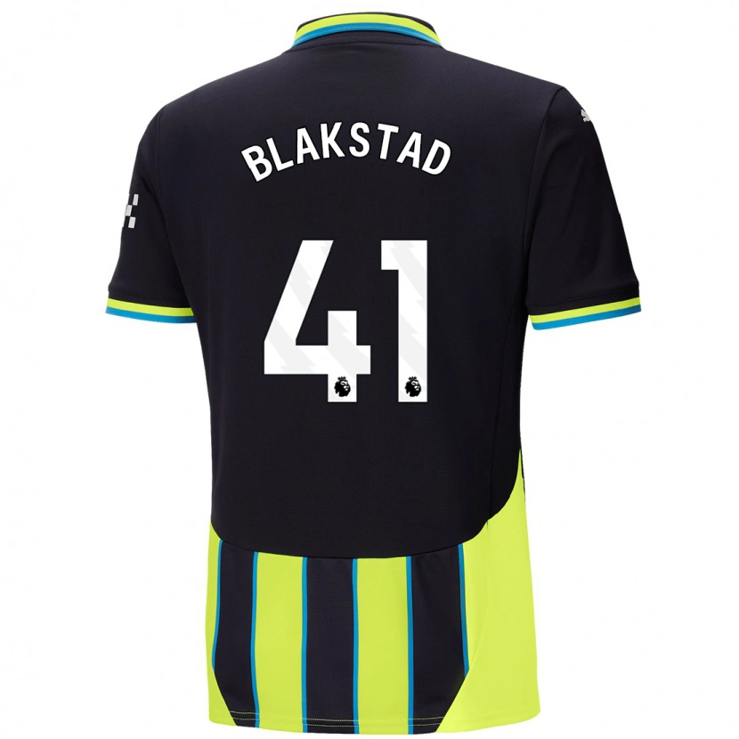 Danxen Mann Julie Blakstad #41 Blå Gul Bortetrøye Drakt Trøye 2024/25 Skjorter T-Skjorte