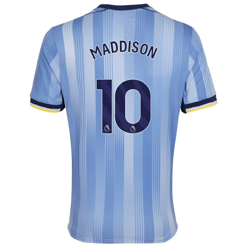 Danxen Mann James Maddison #10 Lyseblått Bortetrøye Drakt Trøye 2024/25 Skjorter T-Skjorte
