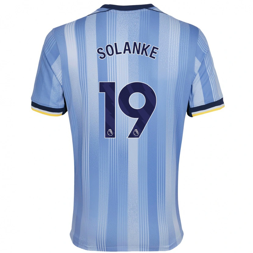 Danxen Mann Dominic Solanke #19 Lyseblått Bortetrøye Drakt Trøye 2024/25 Skjorter T-Skjorte