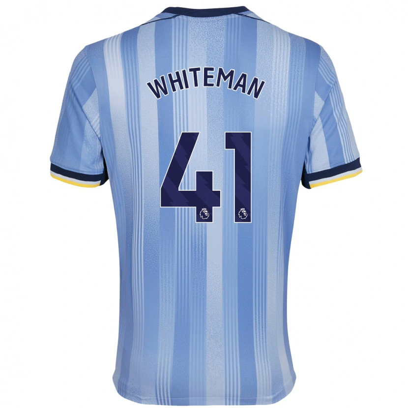 Danxen Mann Alfie Whiteman #41 Lyseblått Bortetrøye Drakt Trøye 2024/25 Skjorter T-Skjorte