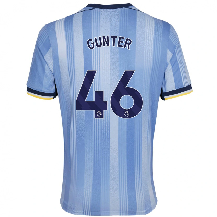 Danxen Mann Luca Gunter #46 Lyseblått Bortetrøye Drakt Trøye 2024/25 Skjorter T-Skjorte