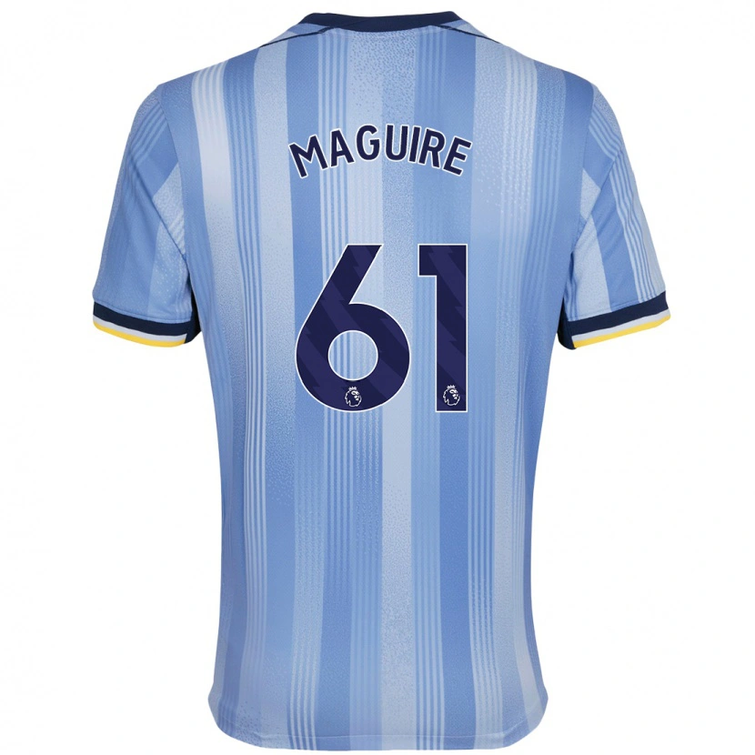 Danxen Mann Aaron Maguire #61 Lyseblått Bortetrøye Drakt Trøye 2024/25 Skjorter T-Skjorte