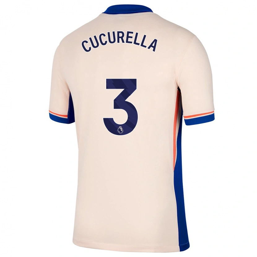 Danxen Mann Marc Cucurella #3 Lys Beige Bortetrøye Drakt Trøye 2024/25 Skjorter T-Skjorte