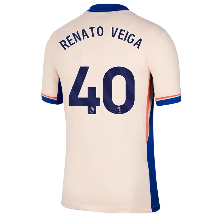 Danxen Mann Renato Veiga #40 Lys Beige Bortetrøye Drakt Trøye 2024/25 Skjorter T-Skjorte