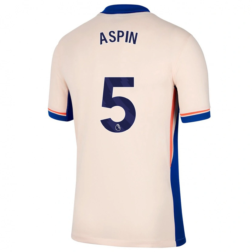 Danxen Mann Brooke Aspin #5 Lys Beige Bortetrøye Drakt Trøye 2024/25 Skjorter T-Skjorte