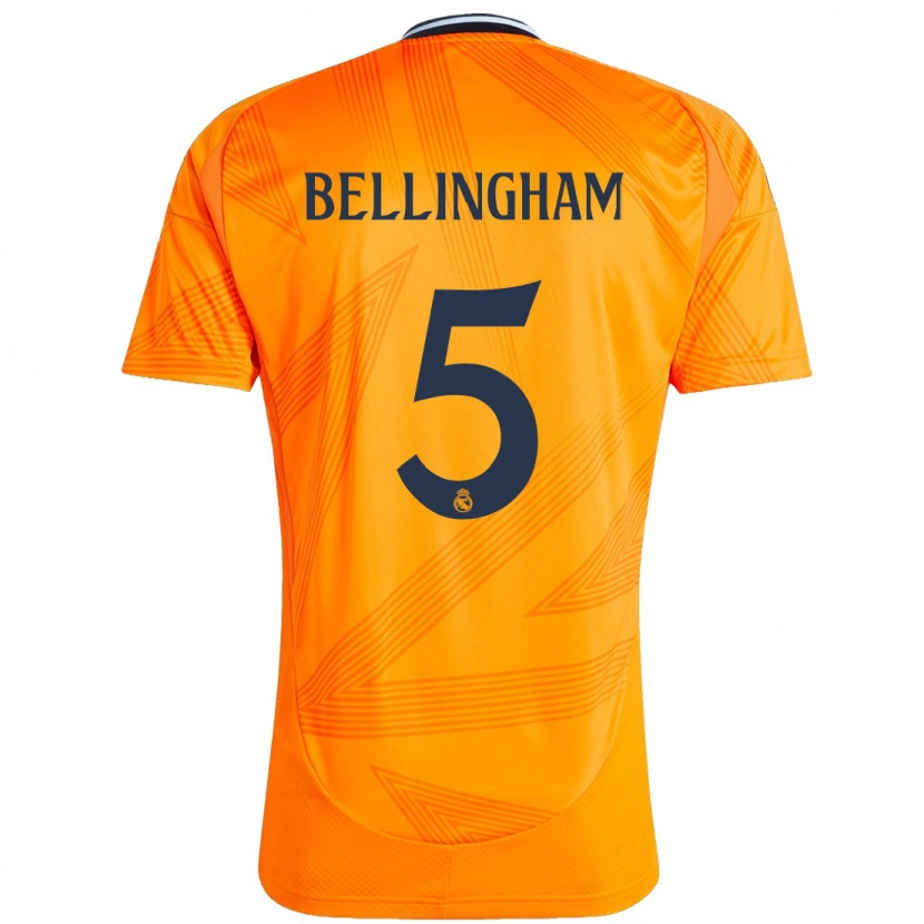 Danxen Mann Jude Bellingham #5 Oransje Bortetrøye Drakt Trøye 2024/25 Skjorter T-Skjorte