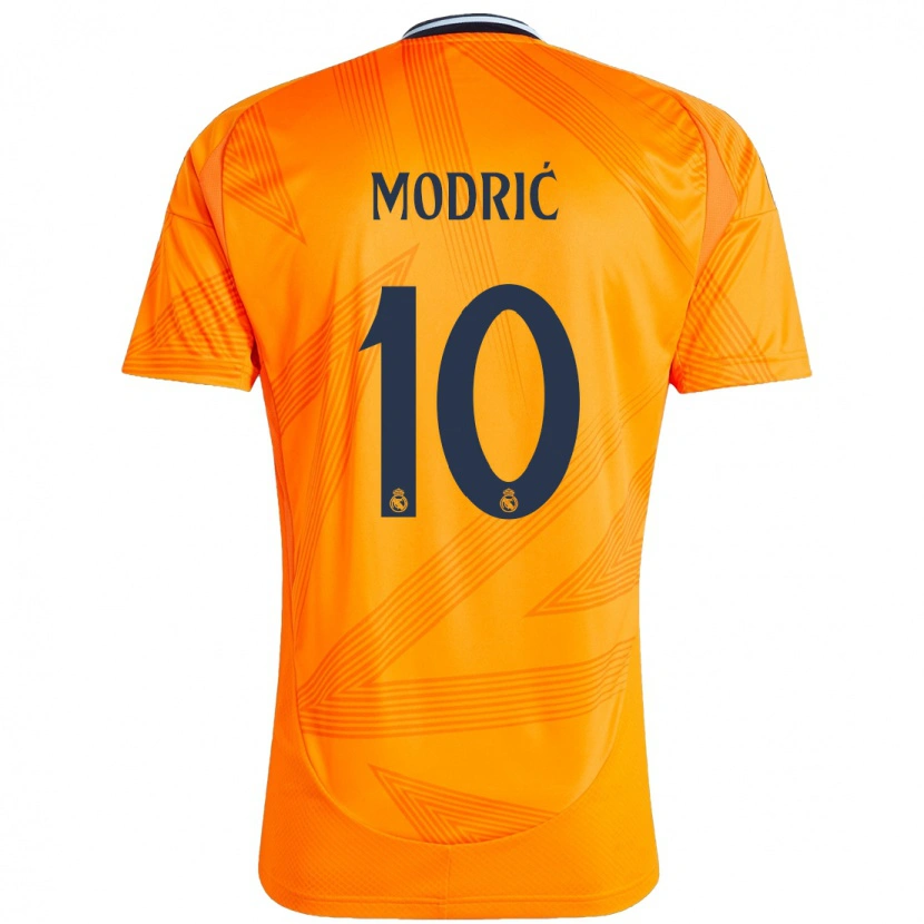 Danxen Mann Luka Modric #10 Oransje Bortetrøye Drakt Trøye 2024/25 Skjorter T-Skjorte