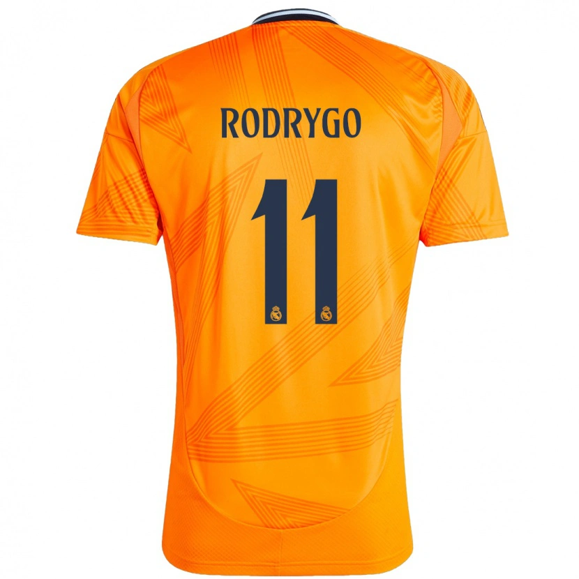 Danxen Mann Rodrygo #11 Oransje Bortetrøye Drakt Trøye 2024/25 Skjorter T-Skjorte