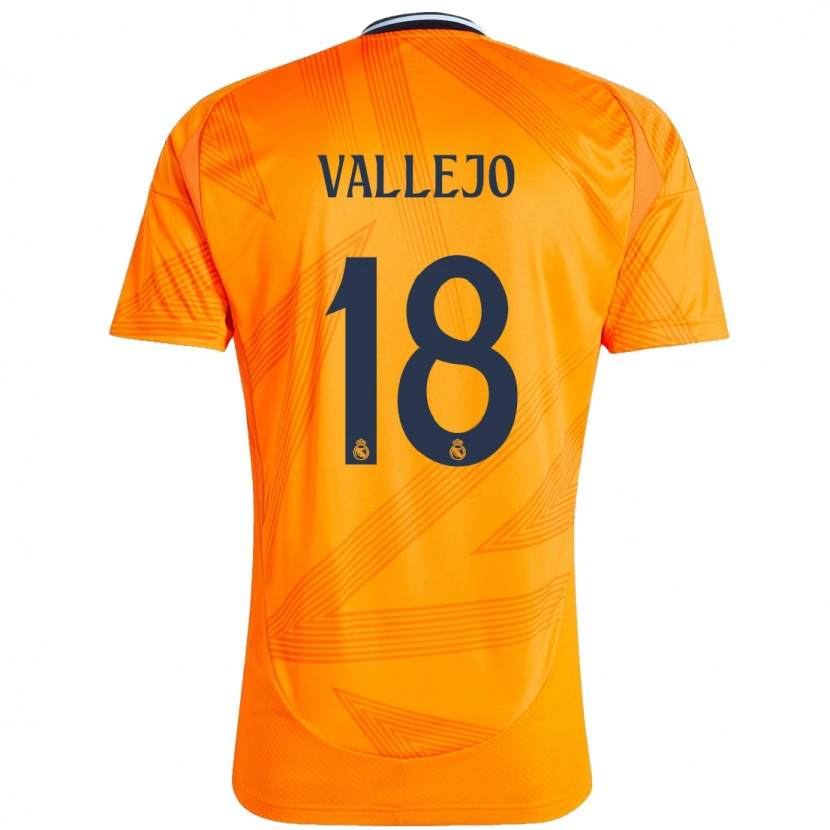 Danxen Mann Jesús Vallejo #18 Oransje Bortetrøye Drakt Trøye 2024/25 Skjorter T-Skjorte