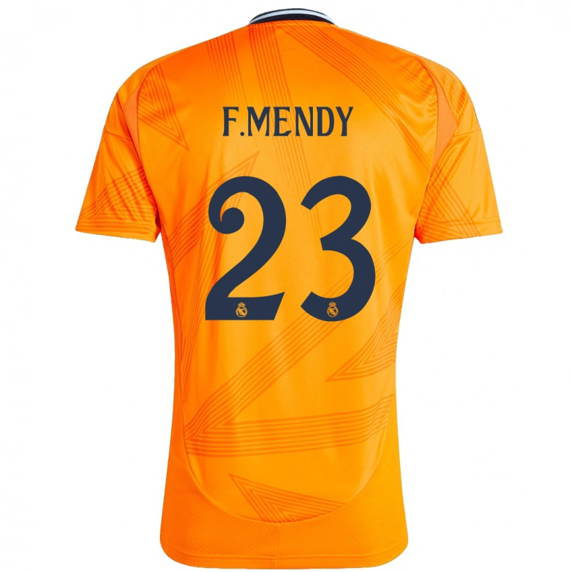 Danxen Mann Ferland Mendy #23 Oransje Bortetrøye Drakt Trøye 2024/25 Skjorter T-Skjorte