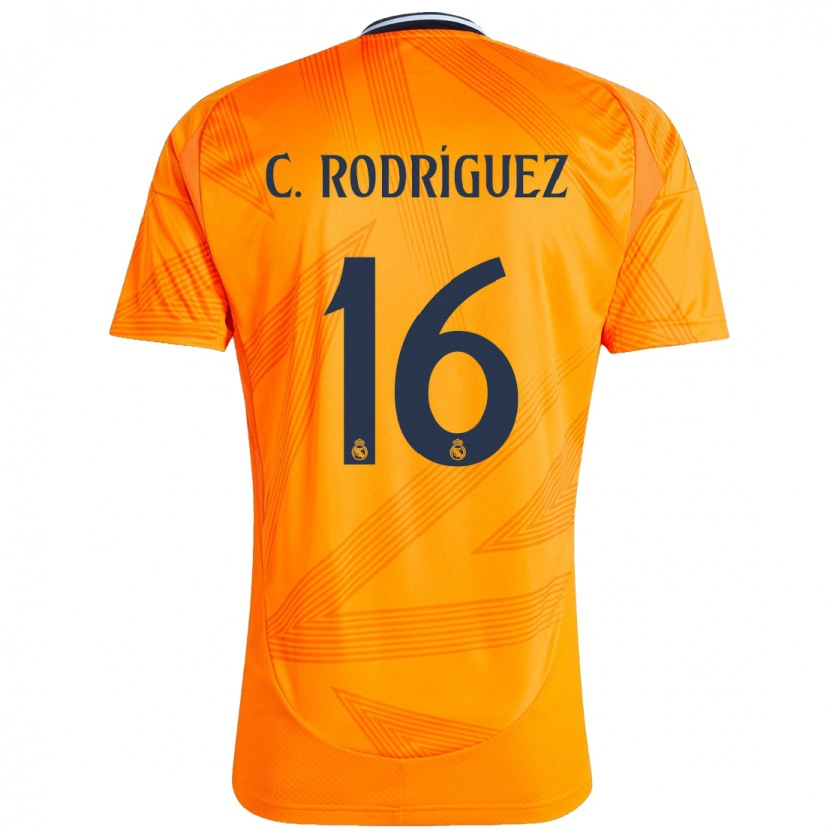 Danxen Mann Carlos Rodríguez #16 Oransje Bortetrøye Drakt Trøye 2024/25 Skjorter T-Skjorte