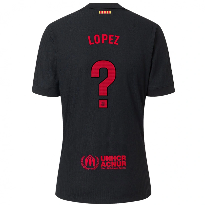 Danxen Mann Pablo Lopez #0 Svart Rød Bortetrøye Drakt Trøye 2024/25 Skjorter T-Skjorte