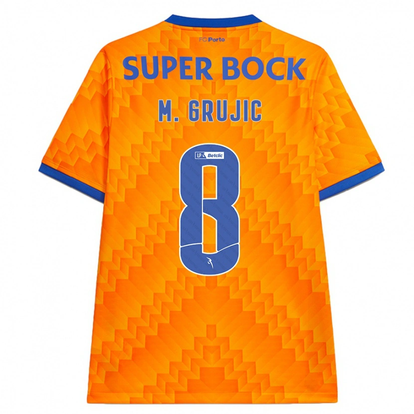 Danxen Mann Marko Grujic #8 Oransje Bortetrøye Drakt Trøye 2024/25 Skjorter T-Skjorte