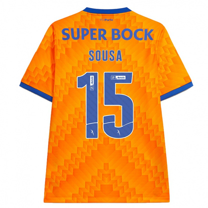 Danxen Mann Vasco Sousa #15 Oransje Bortetrøye Drakt Trøye 2024/25 Skjorter T-Skjorte