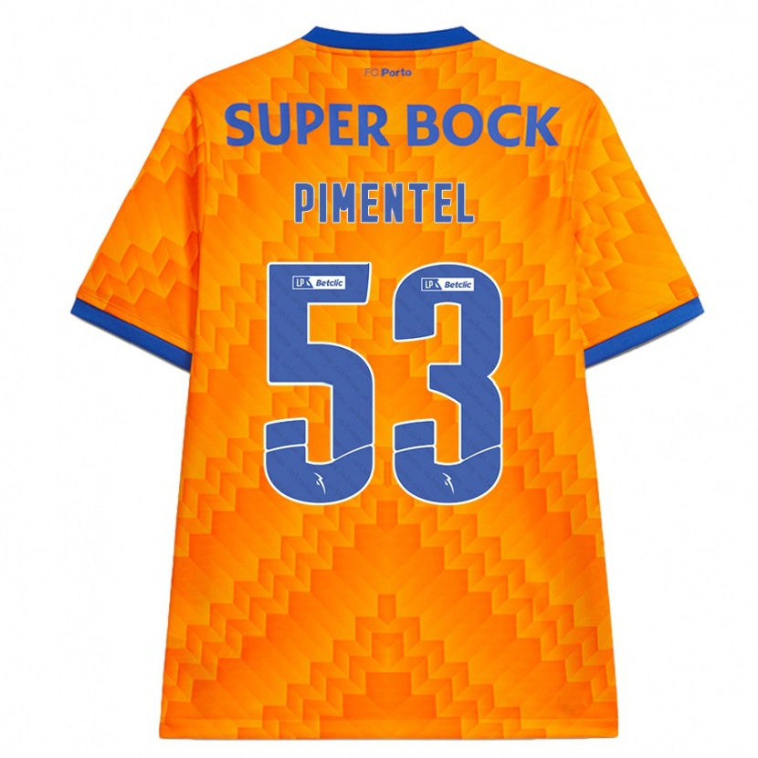 Danxen Mann Eric Pimentel #53 Oransje Bortetrøye Drakt Trøye 2024/25 Skjorter T-Skjorte